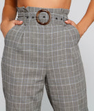 Chic Stunner High Waist Plaid Pants