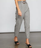 Chic Stunner High Waist Plaid Pants