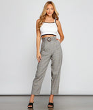 Chic Stunner High Waist Plaid Pants