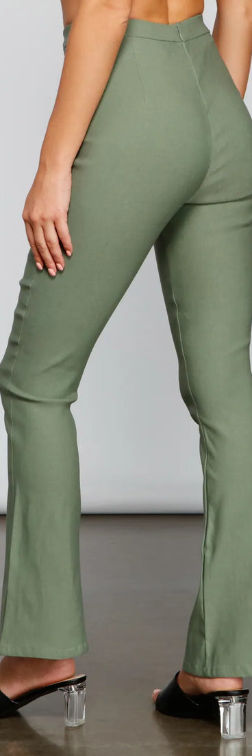 Chic Vibes High Waist Bootcut Pants