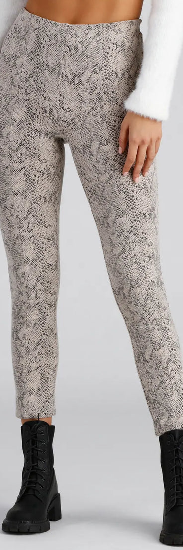 Major Sass Snake Print Skinny Pants
