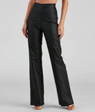 Stylish Ambition Coated Wide-Leg Pants