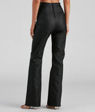 Stylish Ambition Coated Wide-Leg Pants