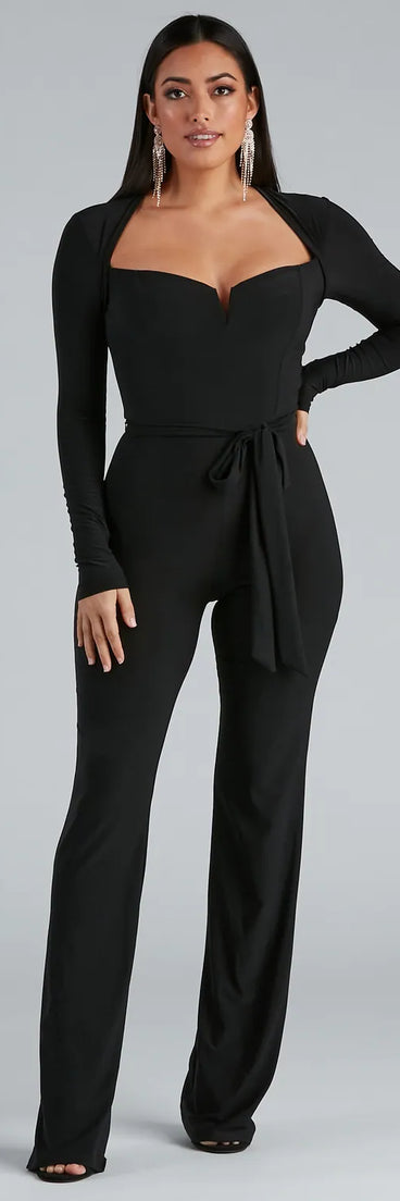 Keeping It Simple Tie-Waist Jumpsuit