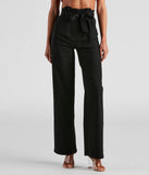 So Poised Paper Bag Wide Leg Pants