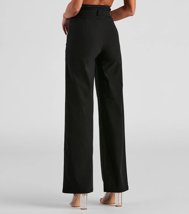 So Poised Paper Bag Wide Leg Pants | Windsor