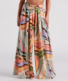 Bring The Heat Printed Wide-Leg Pants
