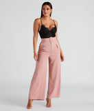 Flip In Reverse Belted Trouser Pants