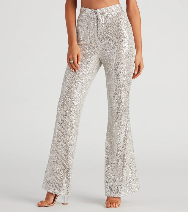 Sparkle Show Sequin Flare Pants | Windsor