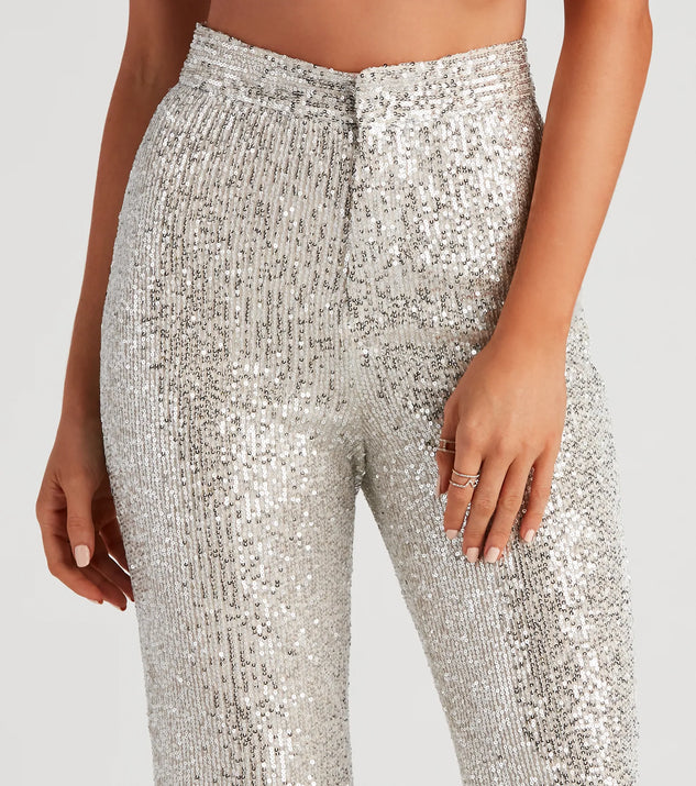Sparkle Show Sequin Flare Pants | Windsor