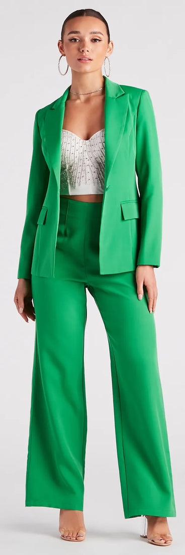 She Means Business Wide-Leg Pants