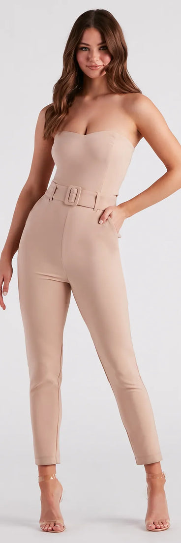 Sophiscated Chic Belted Jumpsuit