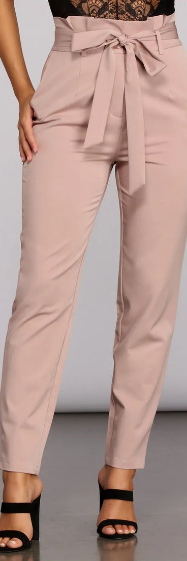 Essential Tapered Paper Bag Pants
