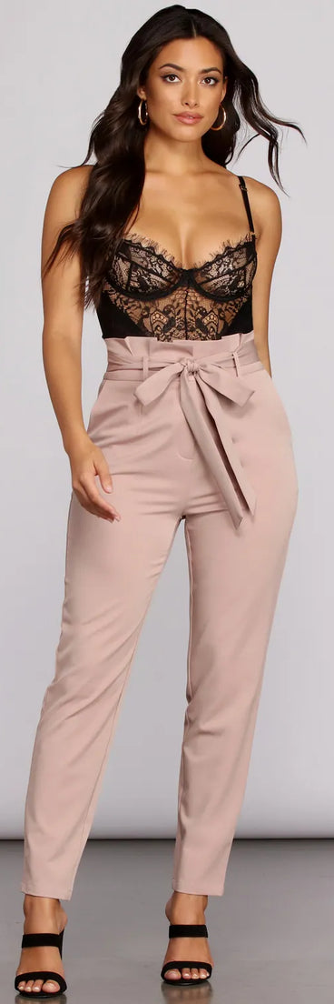 Essential Tapered Paper Bag Pants