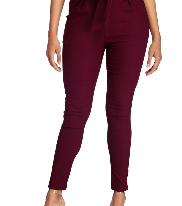 High Waist Paperbag Skinny Dress Pants | Windsor High Waist Paperbag Skinny Dress Pants | Windsor