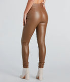 Edgy Babe Coated Faux Leather Skinny Pants