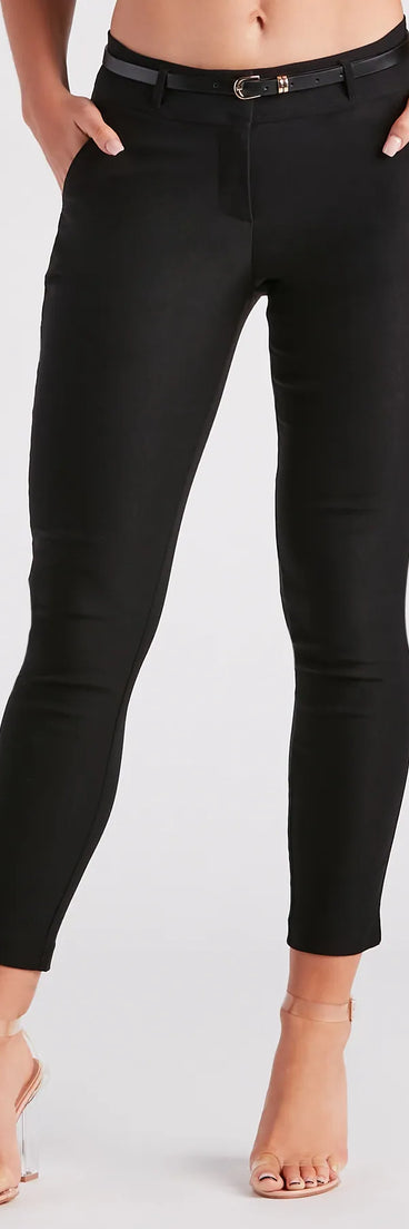 So Profesh Belted Tapered Skinny Pants