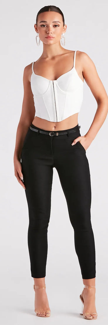 So Profesh Belted Tapered Skinny Pants