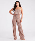 Happy Hour Chic Strapless Plisse Jumpsuit