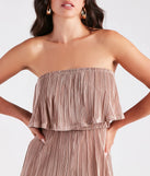 Happy Hour Chic Strapless Plisse Jumpsuit