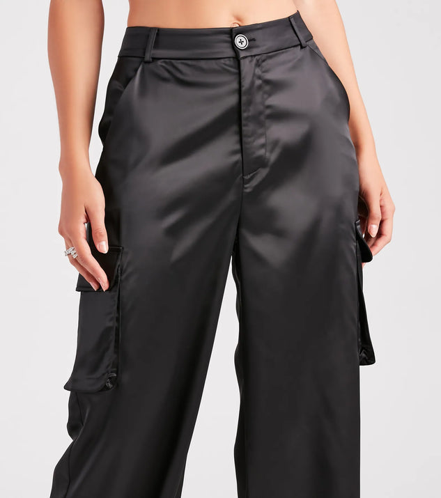 サテンカーゴパンツ｜SATIN CARGO PANTSの通販｜regleam