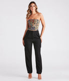 Cool Sophistication High Rise Cargo Trouser Pants