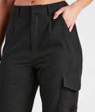 Cool Sophistication High Rise Cargo Trouser Pants