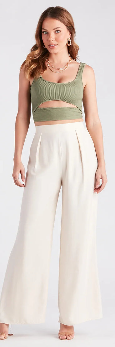 Sleek And Sophisticated Satin Wide-Leg Pants