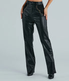 Western Flair Studded Faux Leather Pants