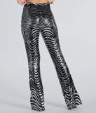 Make An Entrance Sequin Swirl Flare Pants