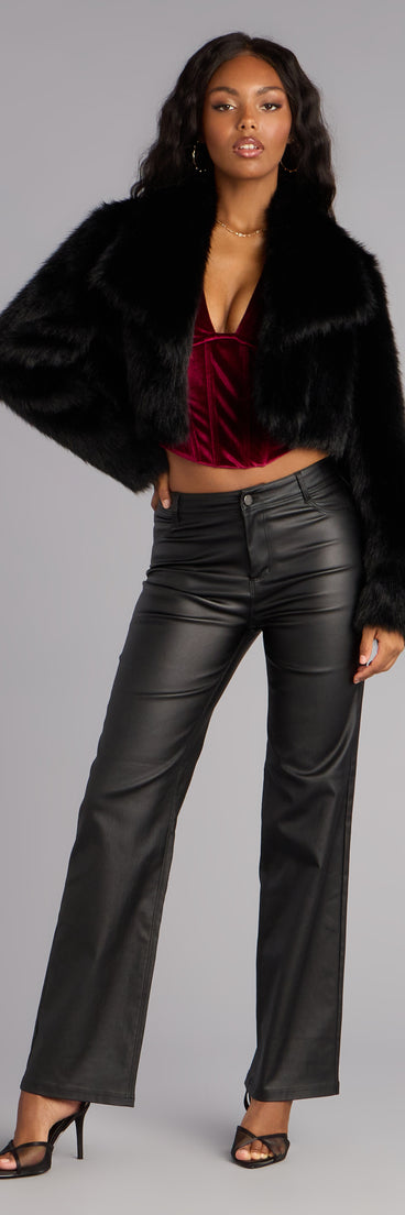 Walking The Walk Faux Leather Straight Leg Pants