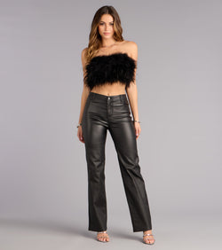 Walking The Walk Faux Leather Straight Leg Pants