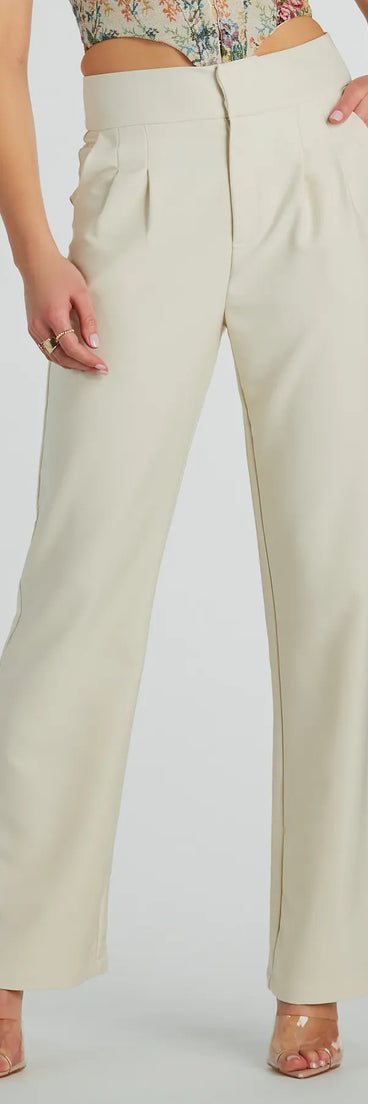 Sophisticated Moment Straight Leg Trouser Pants