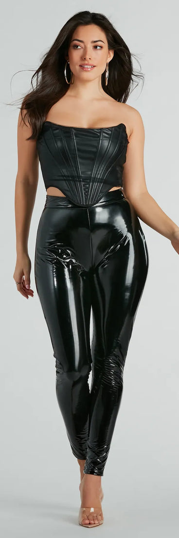 Baddie Era Patent Faux Leather Leggings