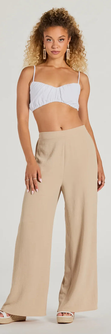 Refresh your fall closet with stylish women's pants like the Call The Shots High-Rise Wide-Leg Pants in a sleek fabric and a pant leg style that makes your look unique.