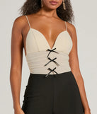 Create bold, fashion-forward looks for spring or summer with the Sweet And Chic Bow Detail Sleeveless Jumpsuit in black, a must-have piece from Windsor’s collection of stylish bottoms for women.