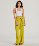 Coastal Style Woven Tie-Waist Wide-Leg Pants