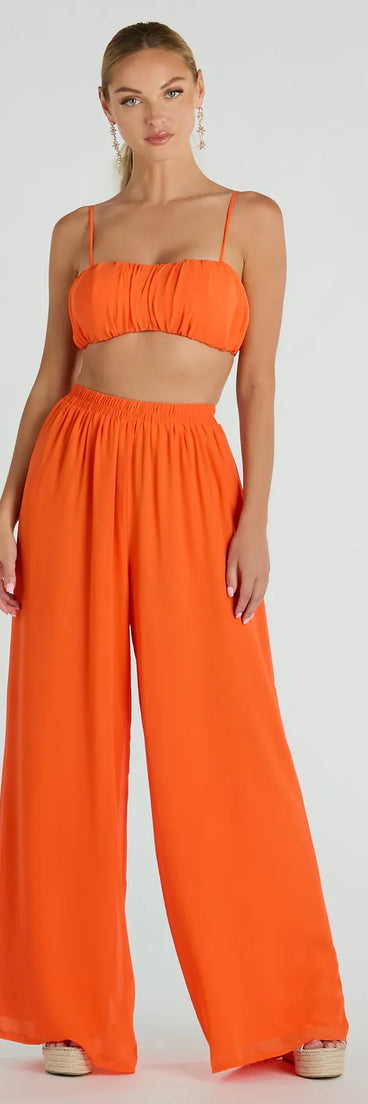 Refresh your fall closet with stylish women's pants like the Gorgeous Allure Chiffon Palazzo Pants in a sleek fabric and a pant leg style that makes your look unique.
