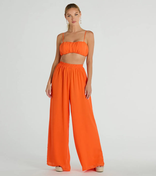 Refresh your fall closet with stylish women's pants like the Gorgeous Allure Chiffon Palazzo Pants in a sleek fabric and a pant leg style that makes your look unique.