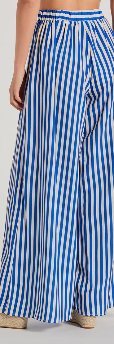 Festive Fun High-Rise Striped Palazzo Pants