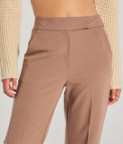 Create bold, fashion-forward looks for summer with the Casually Sleek Woven Trouser Pants in mocha brown, a must-have piece from Windsor’s collection of stylish bottoms for women.