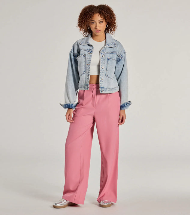 Create bold, fashion-forward looks for summer with the Chic City High-Rise Trouser Pants in rose, a must-have piece from Windsor’s collection of stylish bottoms for women.