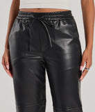 Create bold, fashion-forward looks for spring or summer with the Rebel Chic Faux Leather Pants in black, a must-have piece from Windsor’s collection of stylish bottoms for women.