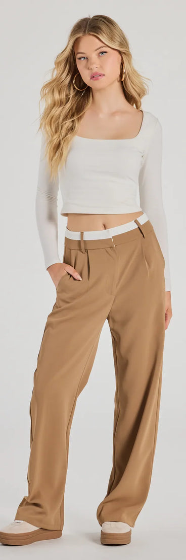 
Upgrade your style game for 2025 with the Polished Perfection Contrast Waist Pants in taupe, perfect for any fashion-forward wardrobe.