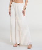 Create bold, fashion-forward looks for spring or summer with the Pretty Pleats High-Rise Chiffon Palazzo Pants in natural, a must-have piece from Windsor’s collection of stylish bottoms for women.