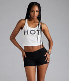 Choosing the black shorts says you’re ready to show off in the Flirty And Fab Lace Hot Shorts, a warm-weather staple that elevates your outfit and seasonal style.