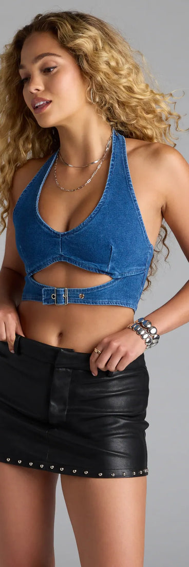 A chic black faux leather skirt, like the Edgy Stunner Grommet Trim Mini Skort, brings sleek texture and versatile edge to casual or night-out outfits.