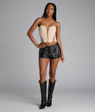 Create an edgy yet effortless vibe for day-to-night wear in the Saddle Up Hot Girl Shorts, black faux leather shorts that add bold texture for chic streetwear or going-out styles.