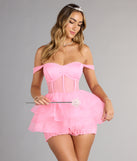 Enchanted Sparkle Glitter Tulle Ruffled Romper