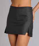 Polished Moves Faux Leather Skort